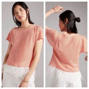 Eva Franco Feathered Top in Orange